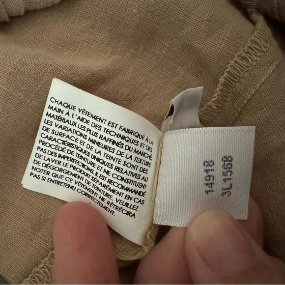 Enzo Costa Easy Pants French Linen Lightweight Summer Women’s size 3 Medium - Picture 10 of 16